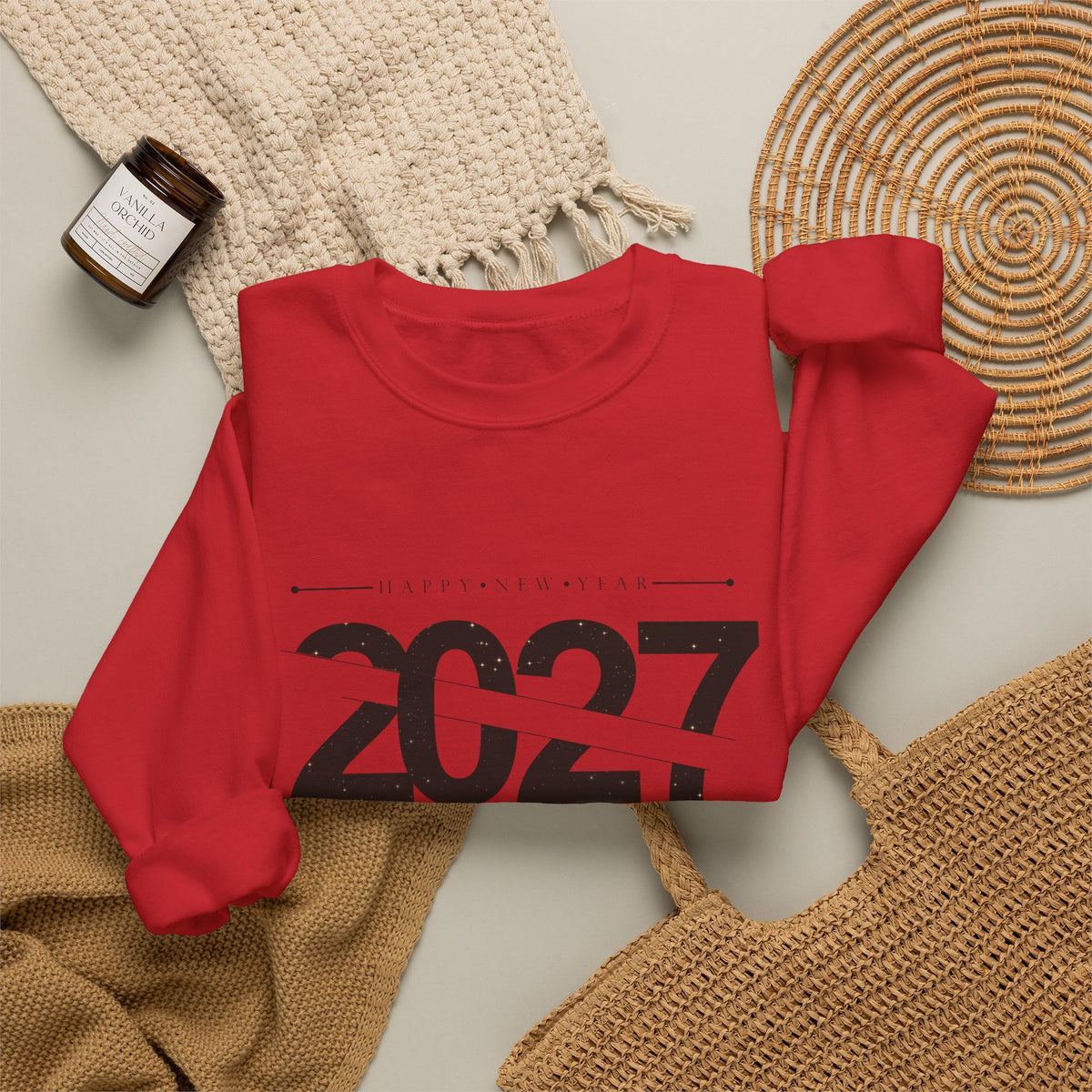 2027 Crewneck Sweatshirt – Minimal New Year Graphic Pullover