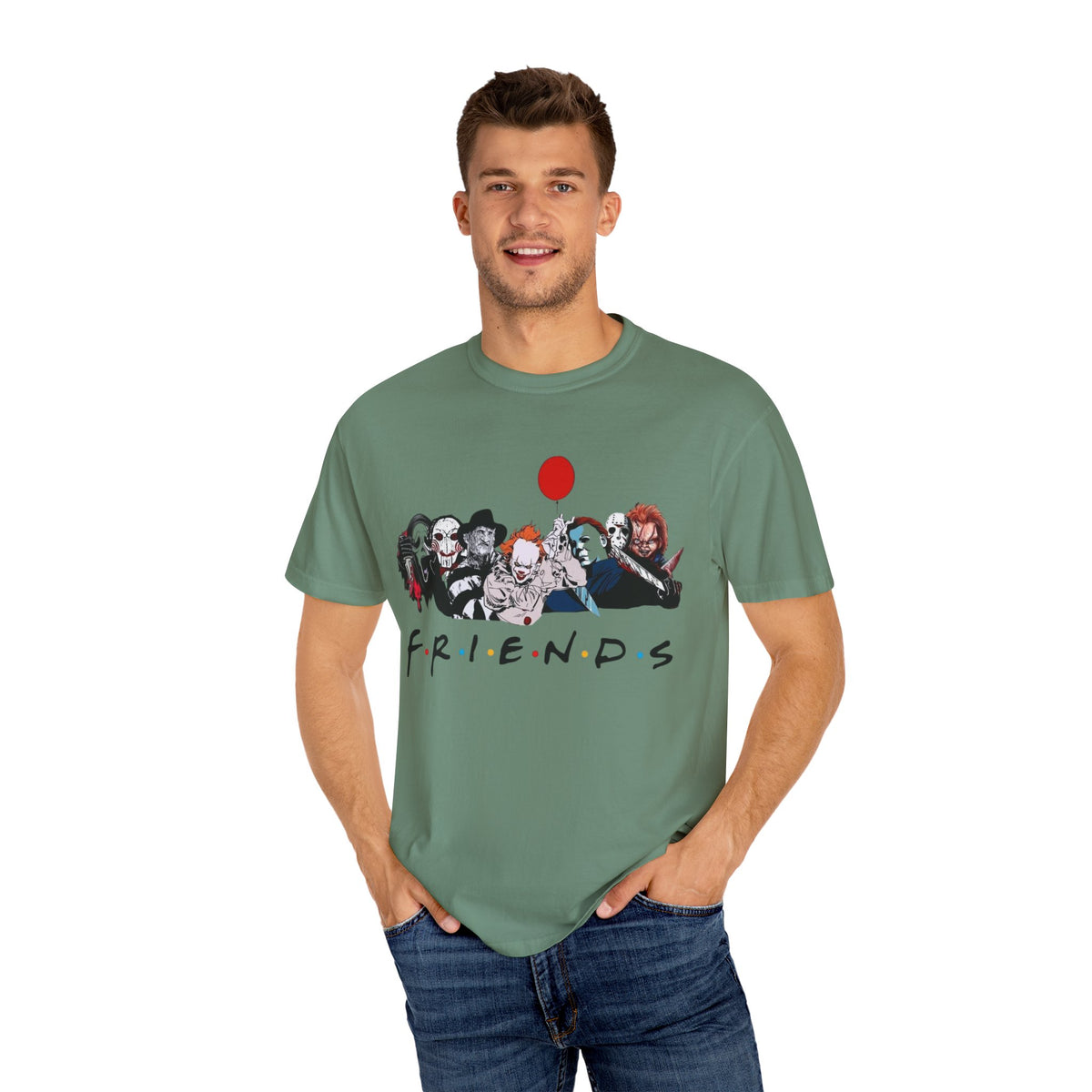 Friends Themed Unisex Garment-Dyed T-shirt