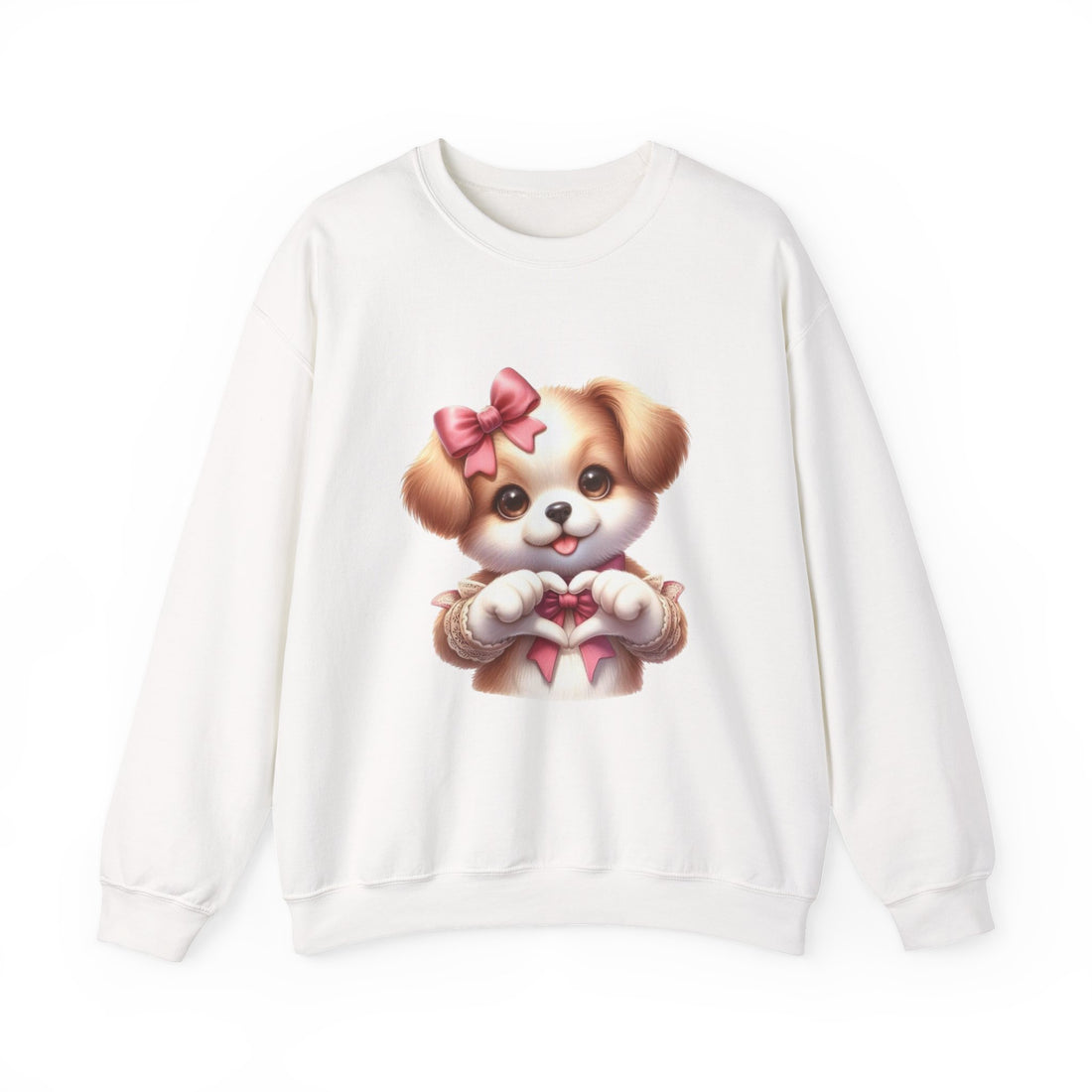 Cute Puppy Heart Crewneck Sweatshirt