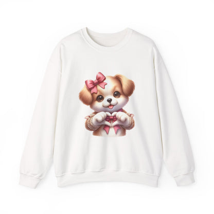 Cute Puppy Heart Crewneck Sweatshirt
