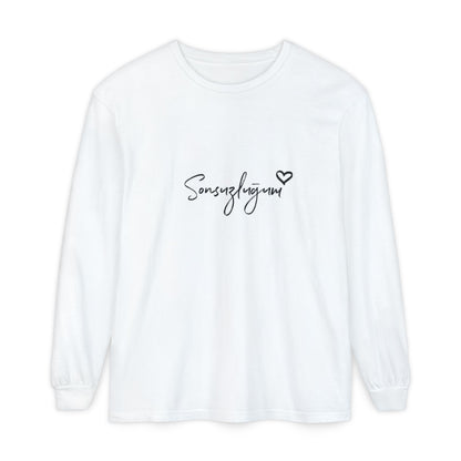 Long Sleeve T‑Shirt — "Sonsuzluğum"