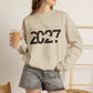 2027 Crewneck Sweatshirt – Minimal New Year Graphic Pullover
