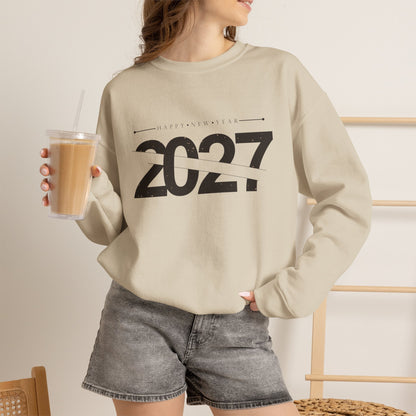 2027 Crewneck Sweatshirt – Minimal New Year Graphic Pullover