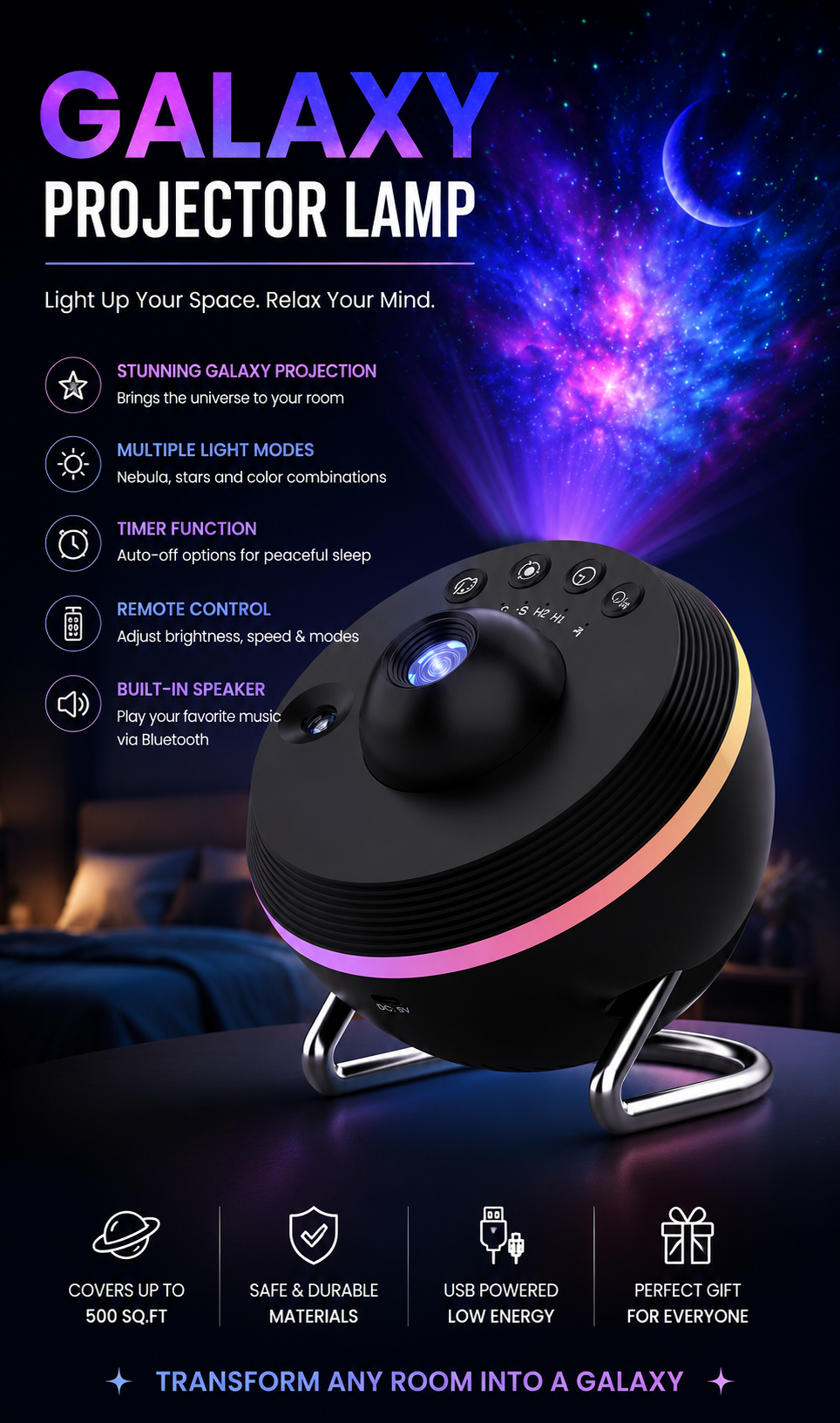 Galaxy Projector Lamp