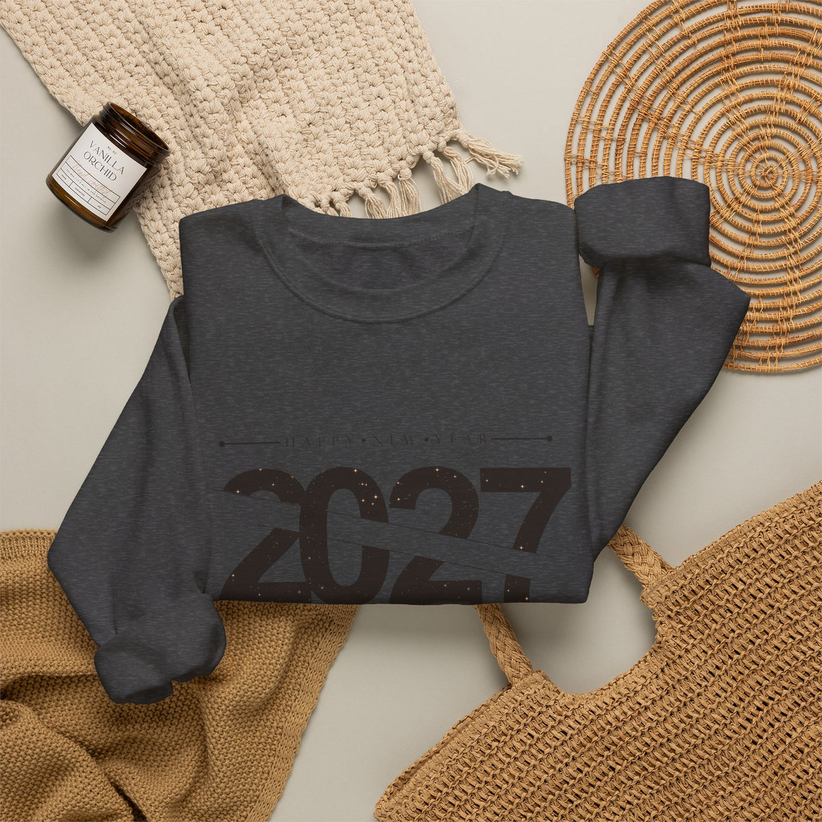2027 Crewneck Sweatshirt – Minimal New Year Graphic Pullover