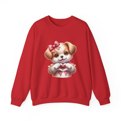 Cute Puppy Heart Crewneck Sweatshirt