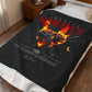 Velveteen Plush Blanket — "Chaotic Romance" Flaming Heart Throw