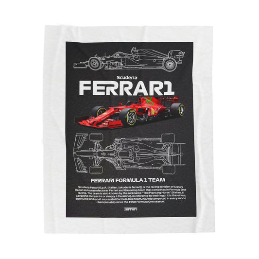 Ferrari Formula 1 Velveteen Plush Blanket