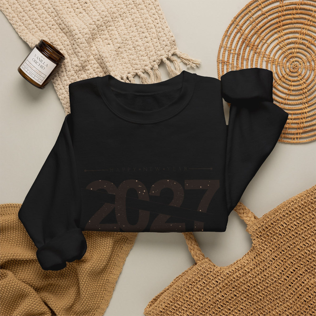2027 Crewneck Sweatshirt – Minimal New Year Graphic Pullover