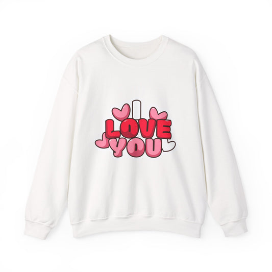 I Love You Heart Graphic Sweatshirt