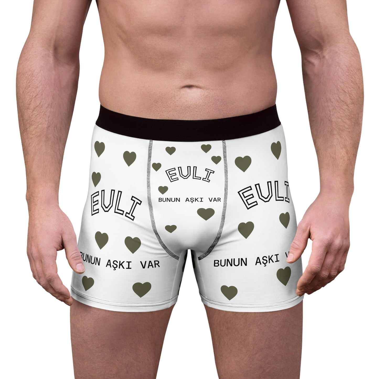 Euli Heart Print Boxer Briefs — "Bunun Aşkı Var" All-Over Print