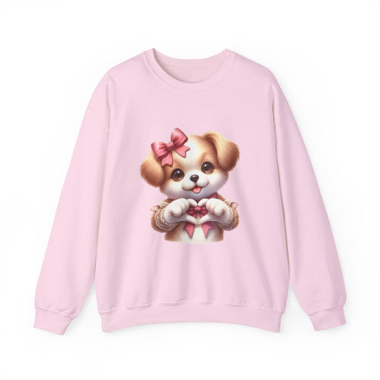 Cute Puppy Heart Crewneck Sweatshirt