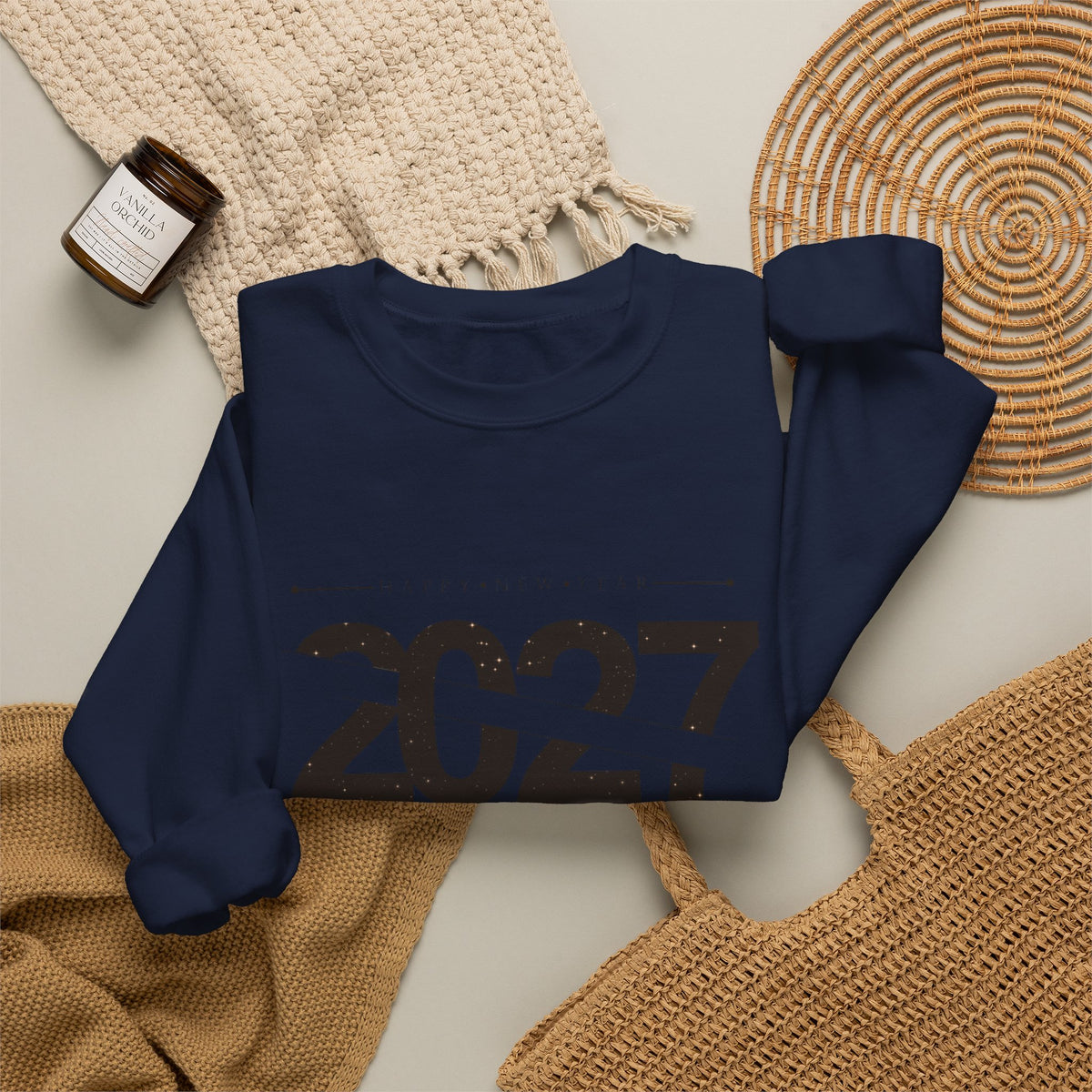 2027 Crewneck Sweatshirt – Minimal New Year Graphic Pullover