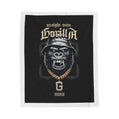 Straight Outta Gorilla Velveteen Plush Blanket — Urban Gorilla Graphic Throw
