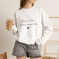 Crewneck Sweatshirt — 'Bon ami, bonne Souviens‑toi' Elegant Script Heart