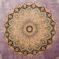 Handwoven Purple Medallion Pattern Pure Silk Rug