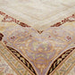 Handwoven Purple Medallion Pattern Pure Silk Rug