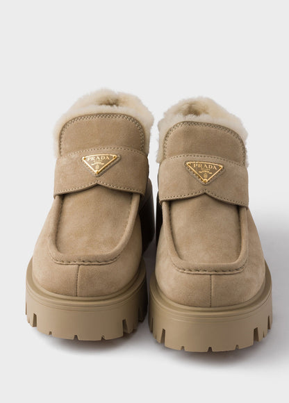 Women's Natural Suede Loafers