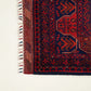 Handwoven Afghan Patterned Burgundy Wool Khamyap Rug