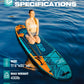 E SUP Wholesale 11 ft 6 Electric Inflatable Paddle Board Electric Fin Green Drop Stitch PVC/EVA Material for Lakes Rivers