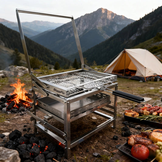 Blaze For F1 Adjustable Charcoal Rotating Grill